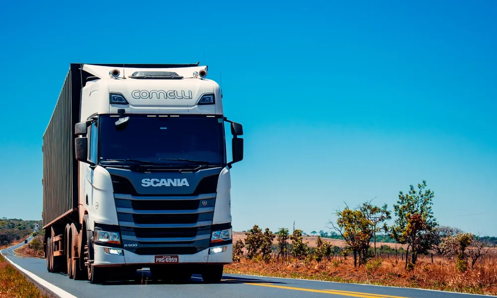 A haulage lorry on the open road, representing transport and logistics operators
